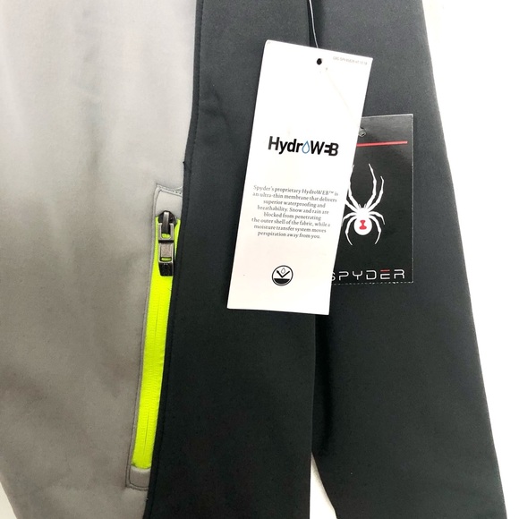 NEW Spyder HydroWeb Softshell Gray Hooded Jacket - Picture 5 of 5